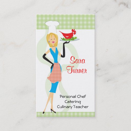 Customizable Food Chef Cooking Business Card