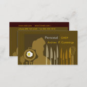 Food Chef Cooking Sharp Knife Culinary Delight Business Card (Front/Back)