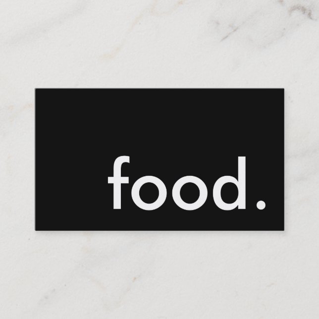 food. (color customizable) business card (Front)