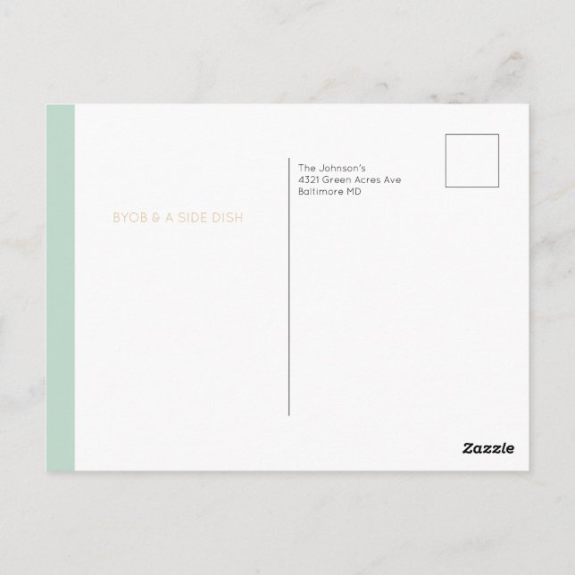 Food Coma & Fat Pants Friendsgiving Thanksgiving  Postcard (Back)