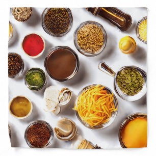 Food Condiments Illustration Bandana
