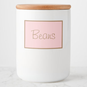 Food Container Canister Label Beans