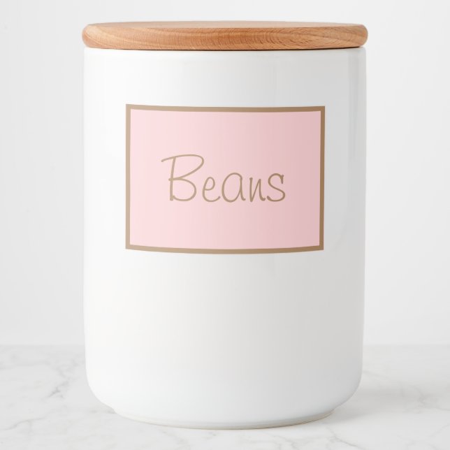 Food Container Canister Label Beans (Front)