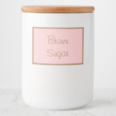 Food Container Canister Label Brown Sugar