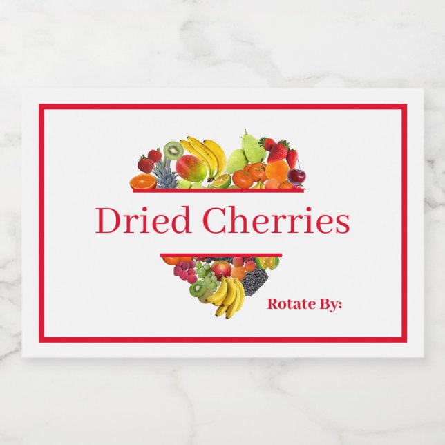 Food Container Canister Label Dried Apricots (Single Label)