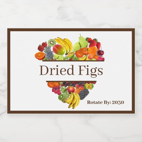 Food Container Canister Label Dried Figs