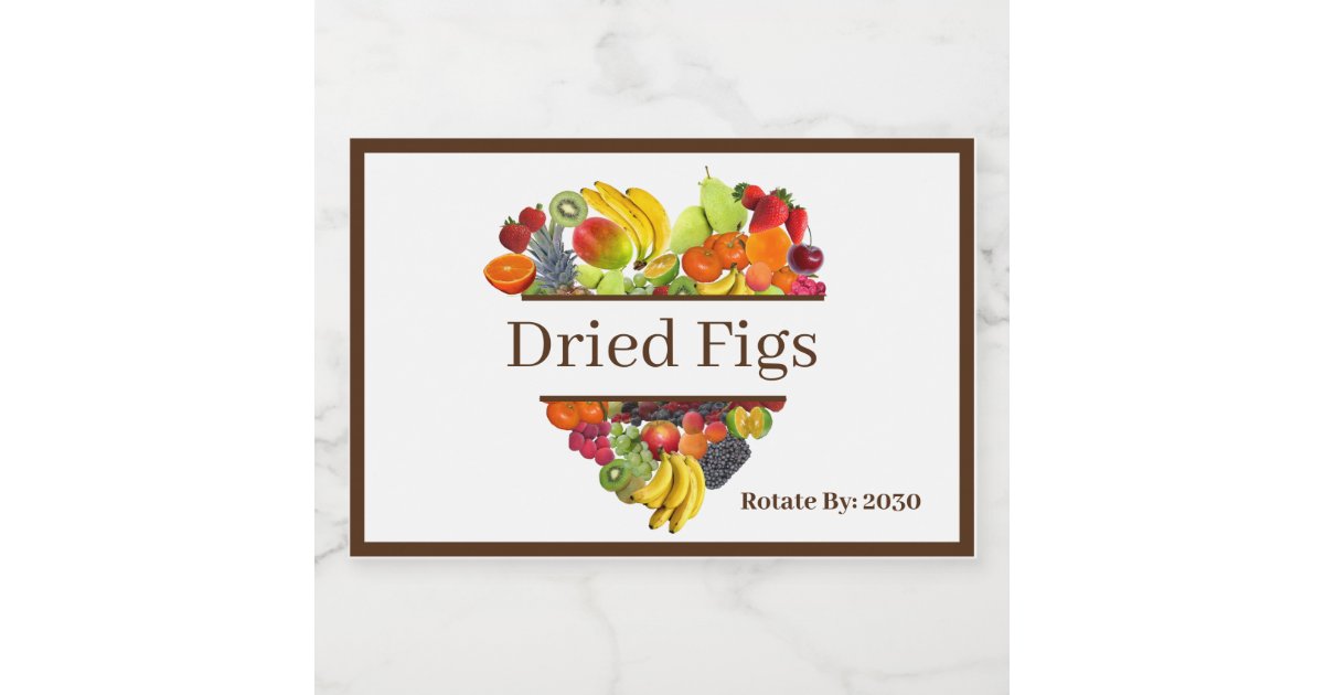 Food Container Canister Label Dried Figs | Zazzle