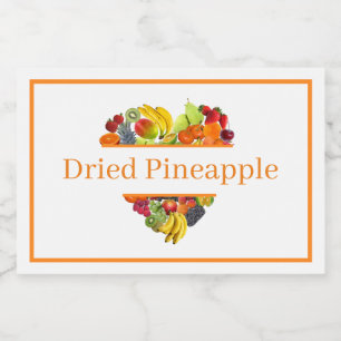 Food Container Canister Label Dried Pineapple