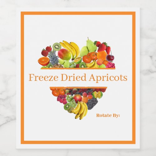 Food Container Canister Label Freeze Dried Apricot