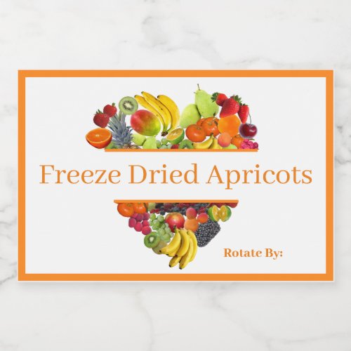 Food Container Canister Label Freeze Dried Apricot