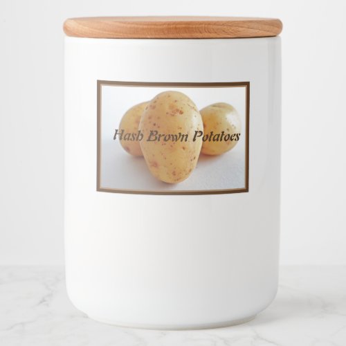 Food Container Canister Label Hash Brown Potatoes