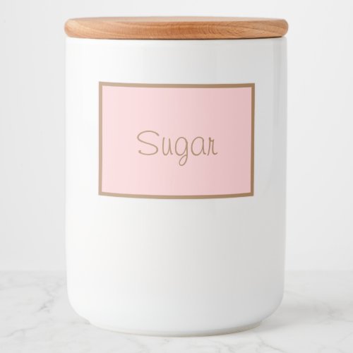 Food Container Canister Label Sugar