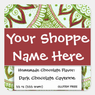 Food Container Ethnic Exotic Moroccan Western Asia Square Sticker