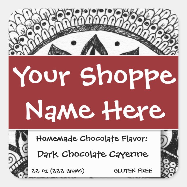 Food Container Label Ethnic Exotic Moroccan Asian (Front)