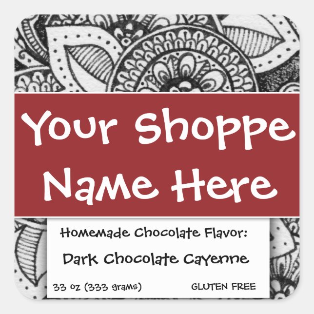 Food Container Label Ethnic Exotic Moroccan Asian (Front)