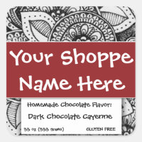 Food Container Label Ethnic Exotic Moroccan Asian