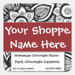 Food Container Label Ethnic Exotic Moroccan Asian