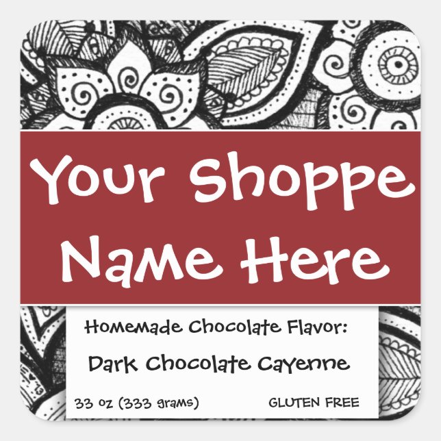 Food Container Label Ethnic Exotic Moroccan Asian (Front)