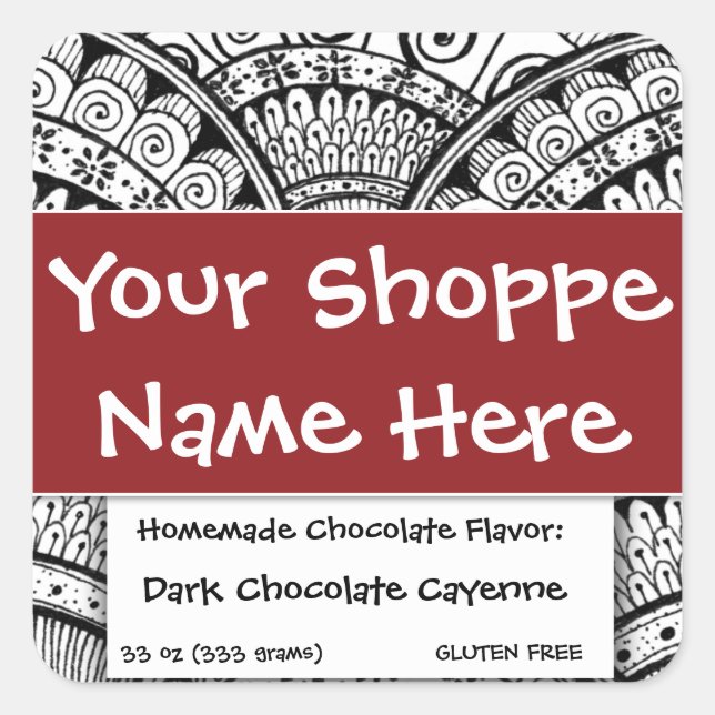 Food Container Label Ethnic Exotic Moroccan Asian (Front)