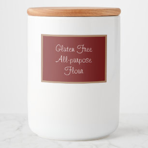 Food Container Label Gluten Free All-purpose Flour