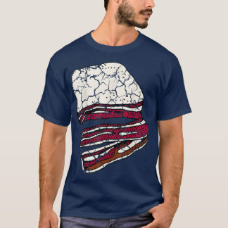 Food Cooking Foodie Bacon Pork Distressed  T-Shirt