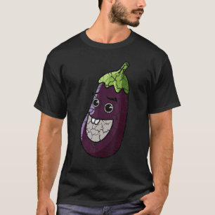 Food Cooking Foodie Eggplant Distressed T-Shirt