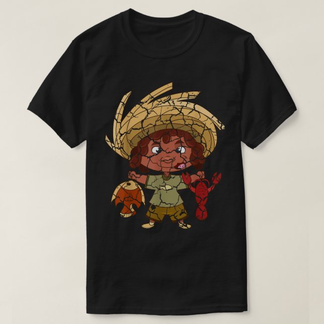 Food Cooking Foodie Fisherman Distressed  T-Shirt (Design Front)