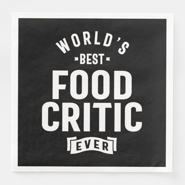 Food Critic Work Job Title Gift Paper Dinner Napkins (Front)