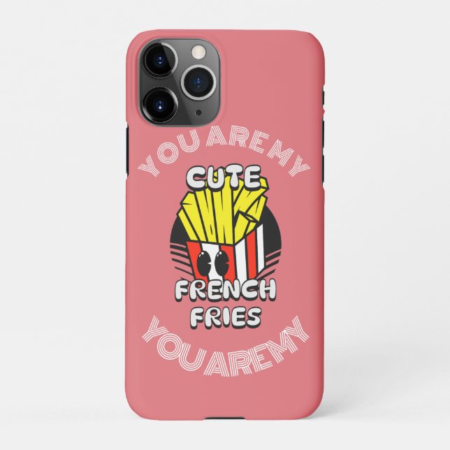 Food, Cute French Fries, Fry-Day personalize Gift  iPhone Case (Back)