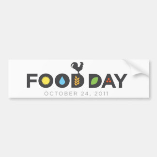 Food Day bumper sticker