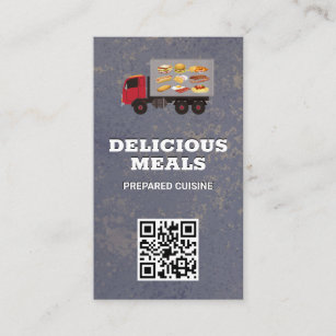 Food Deliver Driver   QR Code Business Card