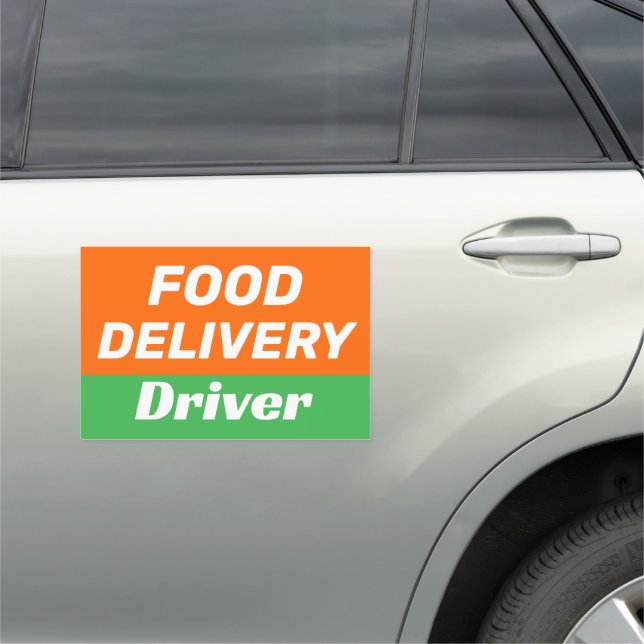 Food Delivery Driver Service Merch Car Accessories Car Magnet (In Situ)
