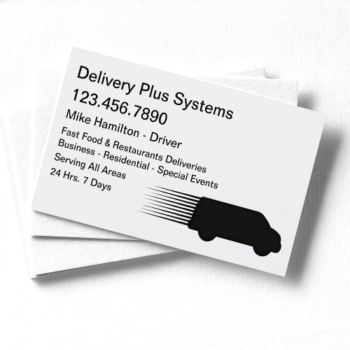 Food Delivery Driver Van Services  Business Card