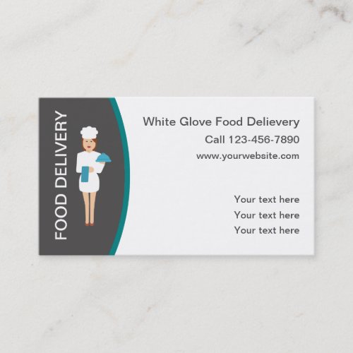 Food Delivery Modern Business Cards