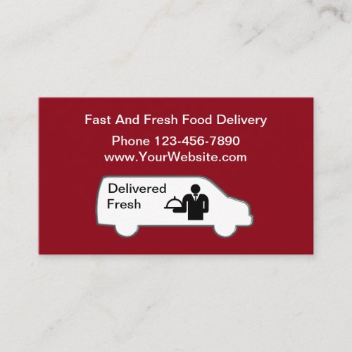 Food Delivery Service Business Card