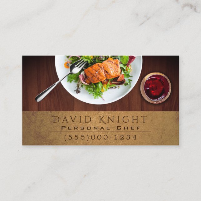 Food Design Chef Catering Business Card (Front)