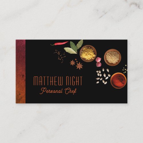 Food Design Personal Chef Catering Business Card