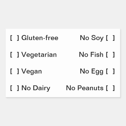 Food Diet Label
