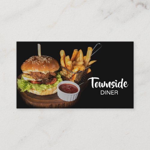 Food Diner Burger Restaurant Business Card