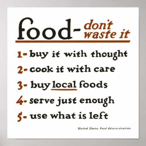 FoodDont Waste It Poster