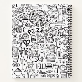 Food Doodles Notebook by BlayzeInk at Zazzle
