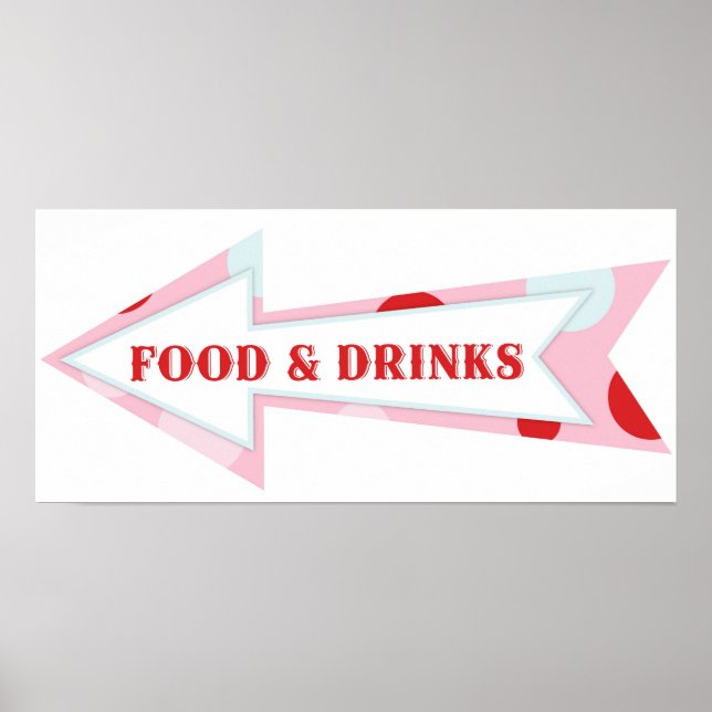 Food Drink Arrow Sign Carnival Circus Birthday LFT (Front)