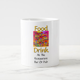 Food Drink At Restaurant Bar Or Pub White Giant Coffee Mug