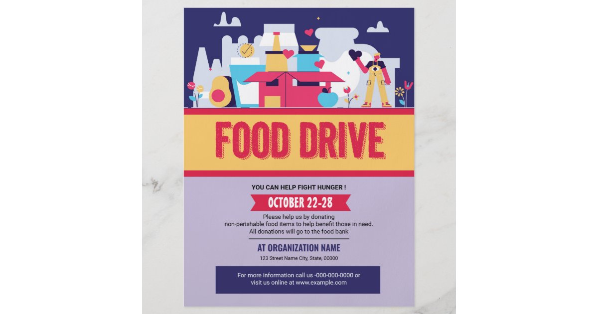 canned food drive flyer template