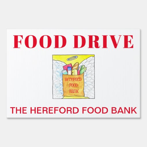 Food Drive for Organization Sign | Zazzle