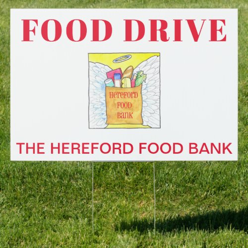 Food Drive for Organization Sign