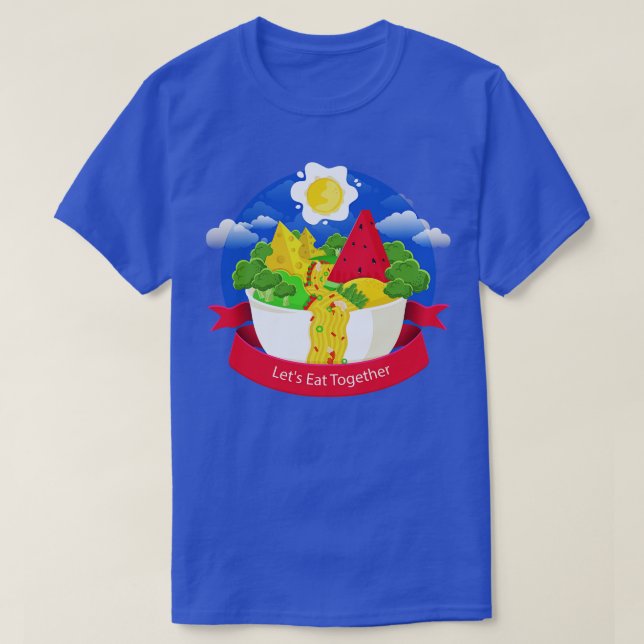 Food Earth Ramen Waterfall  T-Shirt (Design Front)