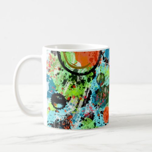 Food Fight Abstract Coffee Mug