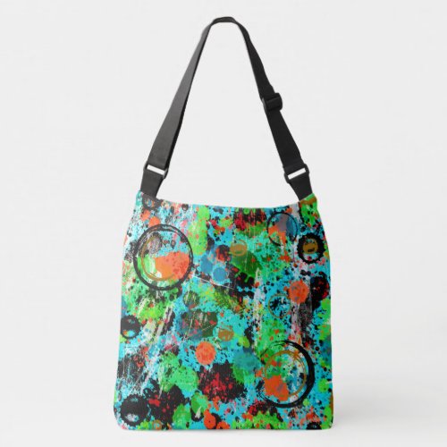 Food Fight Abstract Crossbody Bag