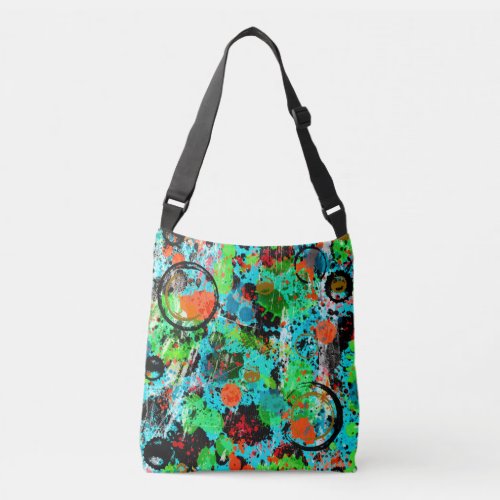 Food Fight Abstract Crossbody Bag